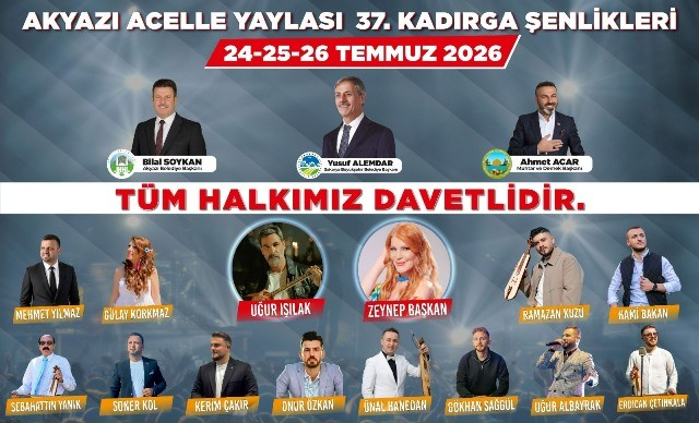  Acelle Yaylası şenliklerine davet  