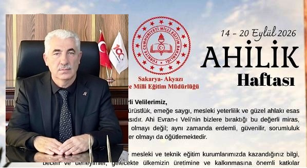 İlçe Milli Eğitim Müdürü Can’dan Ahilik dersi