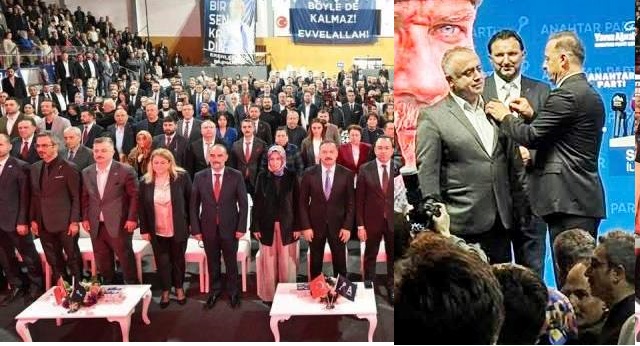 BBP'sinden ANAHTAR Partisine geçti Rozetini Genel Başkan taktı 